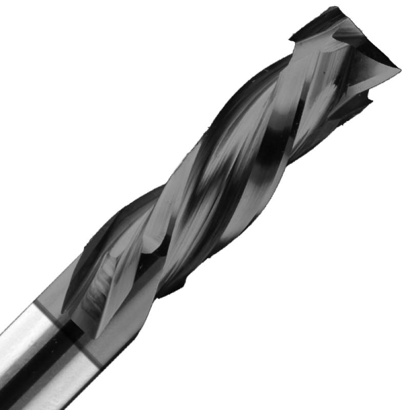 3/8" Diameter x 7/8" Long x 3" Overall Length x 3/8" Shank x 3 Flute Compression Spiral Ultimax Bit