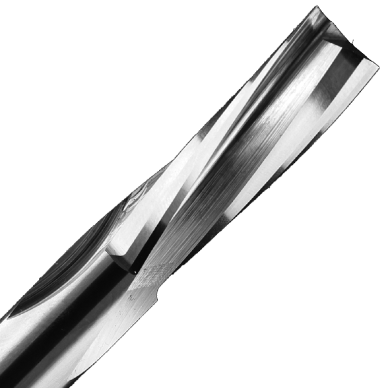 1/4" Diameter x 7/8" Long x 3" Overall Length x 1/4" Shank x 3 Flute Downcut Low Helix Finisher Bit