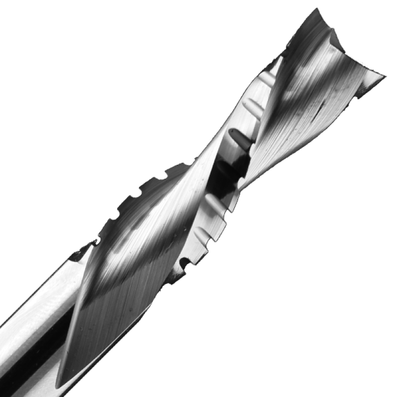 1/2" Diameter x 1-5/8" Long x 3-1/2" Overall Length x 1/2" Shank x 2 Flute Downcut Chipbreaker Finisher Bit