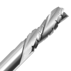 1/2" Diameter x 1-5/8" Long x 3-1/2" Overall Length x 1/2" Shank x 3 Flute Downcut Chipbreaker Finisher Bit