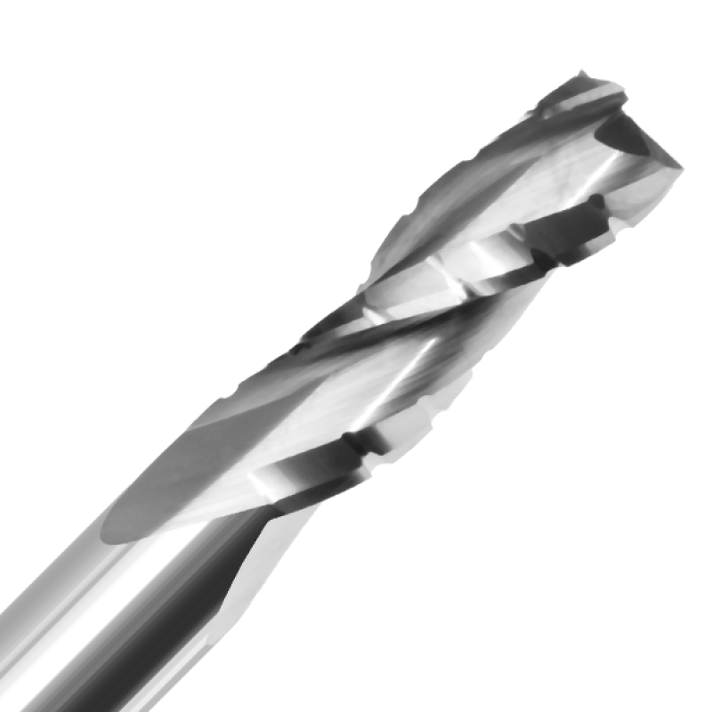 3/8" Diameter x 1-1/8" Long x 3" Overall Length x 3/8" Shank x 3 Flute Upcut Chipbreaker Finisher Bit