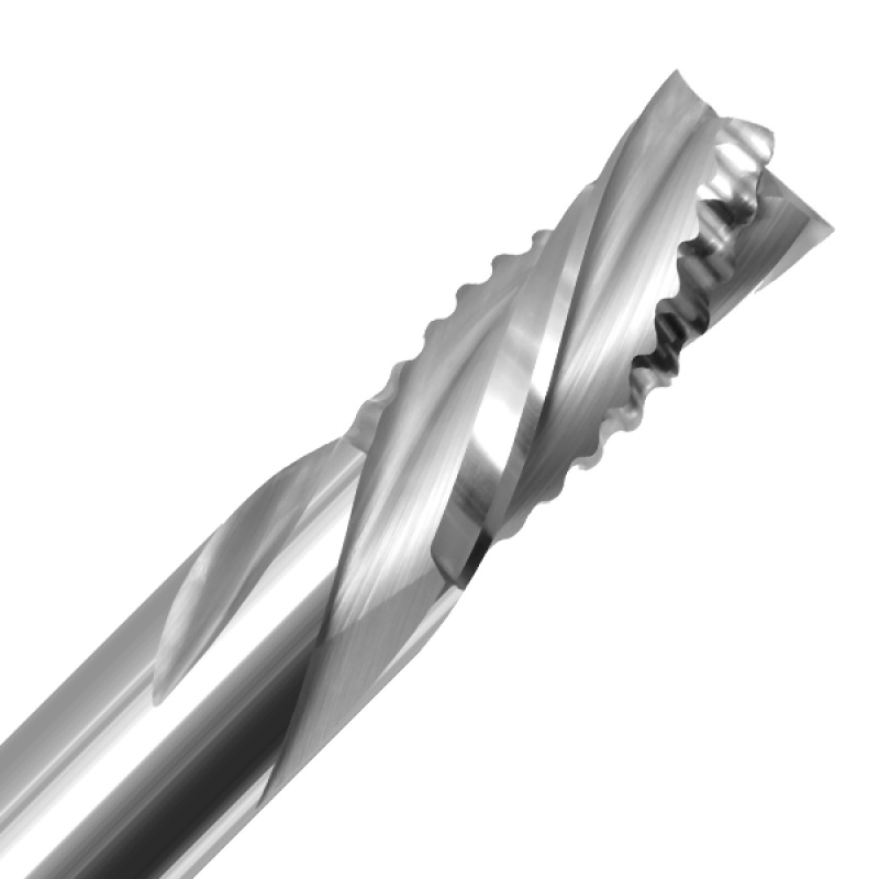 1/2" Diameter x 1-1/8" Long x 3-1/2" Overall Length x 1/2" Shank x 4 Flute Downcut Combination Spiral Bit