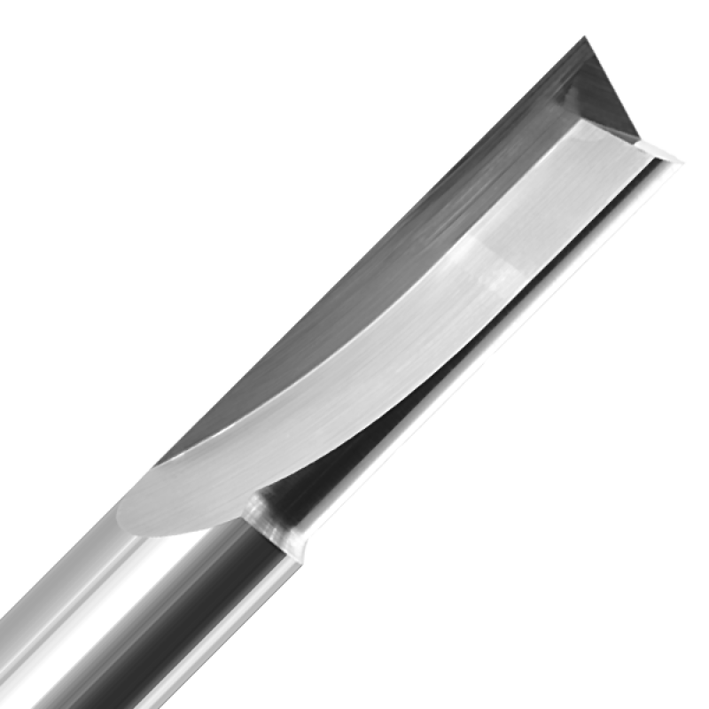 1/4" Diameter x 7/8" Long x 2-1/2" Overall Length x 1/4" Shank x 1 Flute V-Flute Straight Cut Bit
