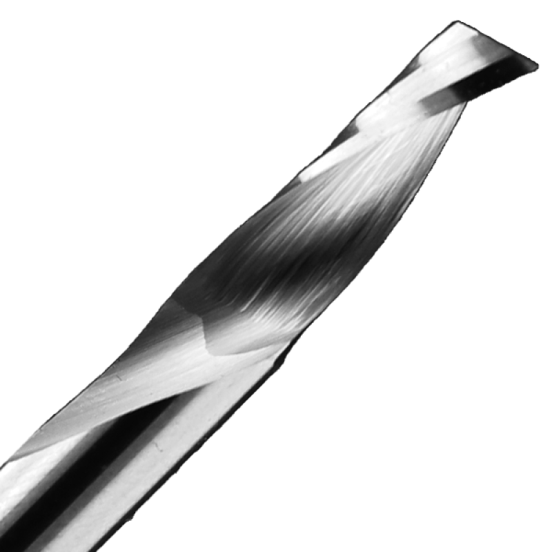 1/8" Diameter x 1/4" Long x 2" Overall Length x 1/8" Shank x 1 Flute Upcut O-Flute Soft Plastic Bit