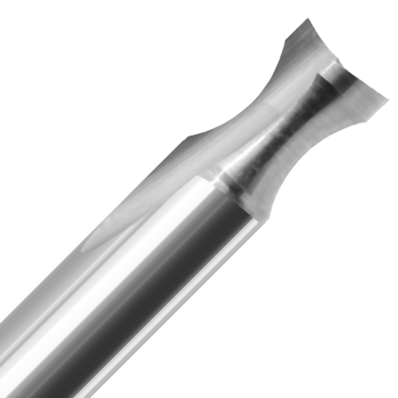 1/4" Diameter x 3/8" Long x 2-1/2" Overall Length x 1/4" Shank x 1 Flute 3/16"Rad O-Flute Edge Rounding Bit
