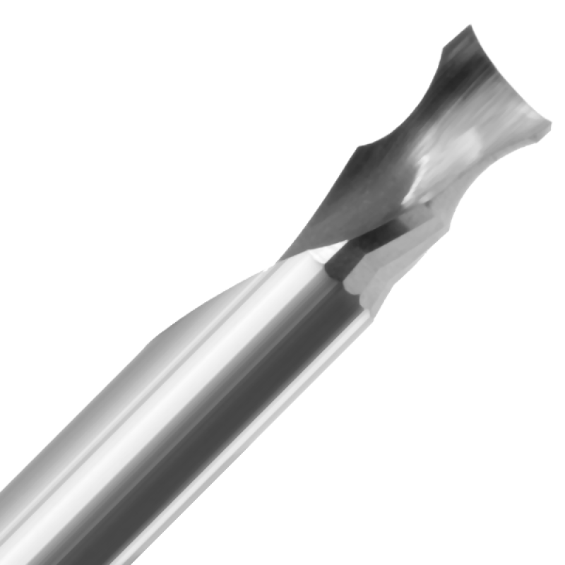 1/4" Diameter x 3/8" Long x 2-1/2" Overall Length x 1/4" Shank x 2 Flute 1/8" Rad Straight Edge Round Bit