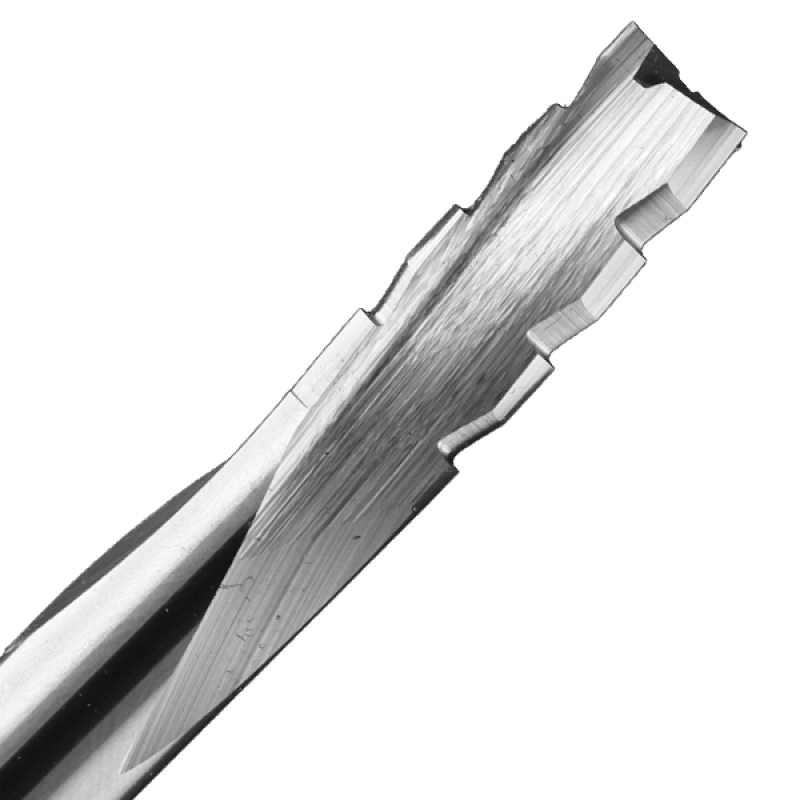 3/8" Diameter x 7/8" Long x 3" Overall Length x 3/8" Shank x 3 Flute Downcut Phenolic Spiral Ultimax Bit