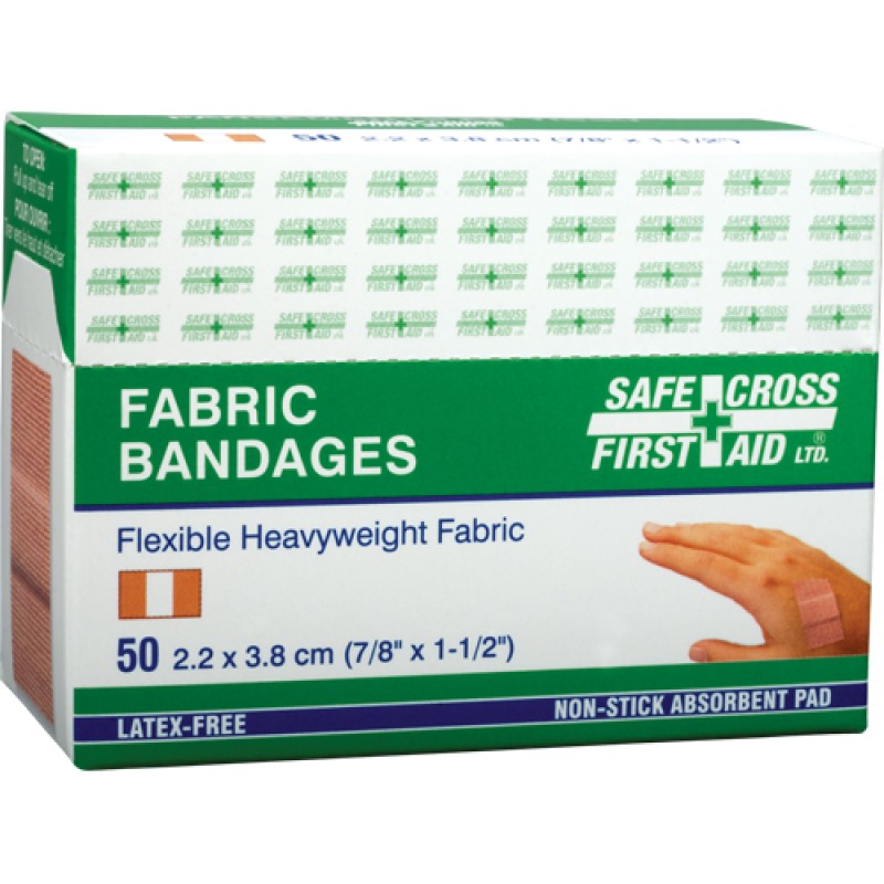 Fabric Bandages Rectangular 7/8"x1-1/2" 100/box