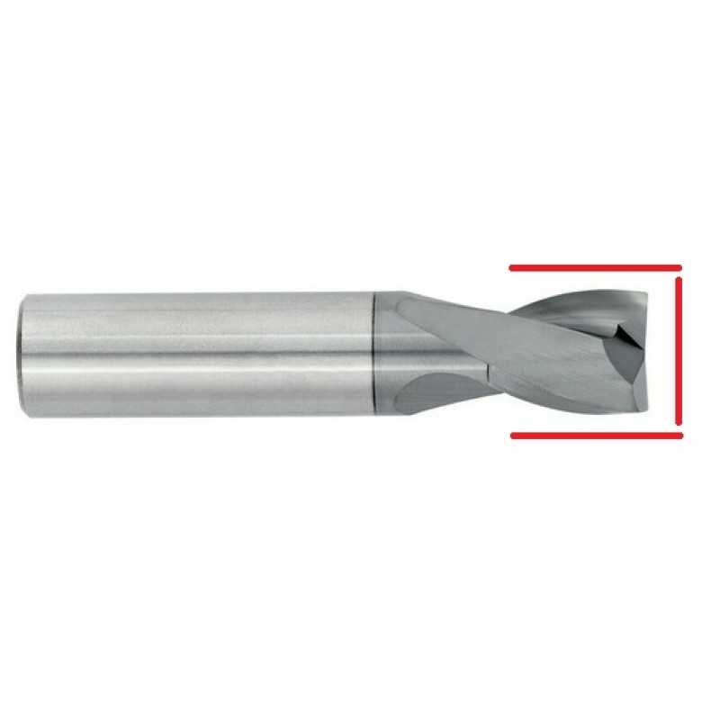 HSS Square End Mill - Up to 1/8" - End & OD Grind With ALCrTiN Coating