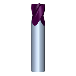 1/4" Diameter 4 Flute 3/8" Cut 2" Length 1/4" Round Shank Single End Square UHP TiALN