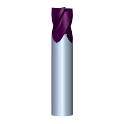 1/4" Diameter 4 Flute 3/8" Cut 2" Length 1/4" Round Shank Single End .015 Radius UHP TiALN