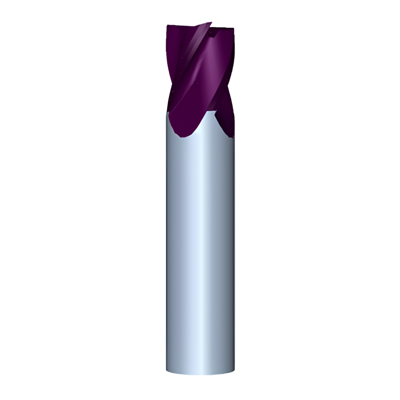 1/4" Diameter 4 Flute 3/8" Cut 2" Length 1/4" Round Shank Single End .015 Radius UHP TiALN