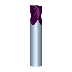 5/16" Diameter 4 Flute 3/8" Cut 2" Length 5/16" Round Shank Single End Square UHP TiALN