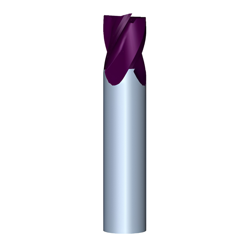 5/16" Diameter 4 Flute 3/8" Cut 2" Length 5/16" Round Shank Single End .020 Corner Radius UHP TiALN