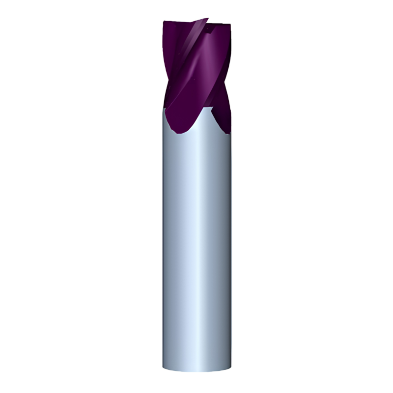1/4" Diameter 4 Flute 3/8" Cut 2" Length 1/4" Round Shank Single End Square HP TiALN