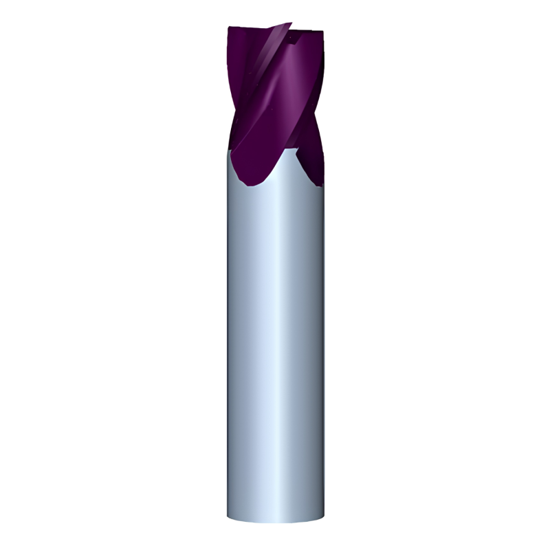 1/4" Diameter 4 Flute 3/8" Cut 2" Length 1/4" Round Shank Single End .015 Radius HP TiALN