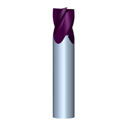 5/16" Diameter 4 Flute 3/8" Cut 2" Length 5/16" Round Shank Single End .020 Corner Radius HP TiALN