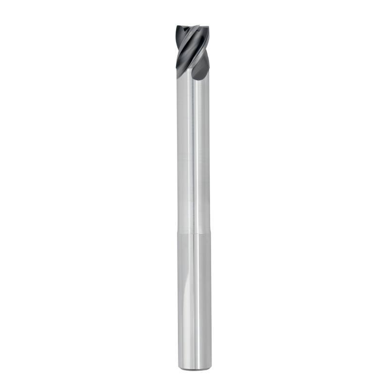 3/16" Diameter 4 Flute 3/8" Cut 4" Length 3/16" Round Shank Single End Square HP TiALN