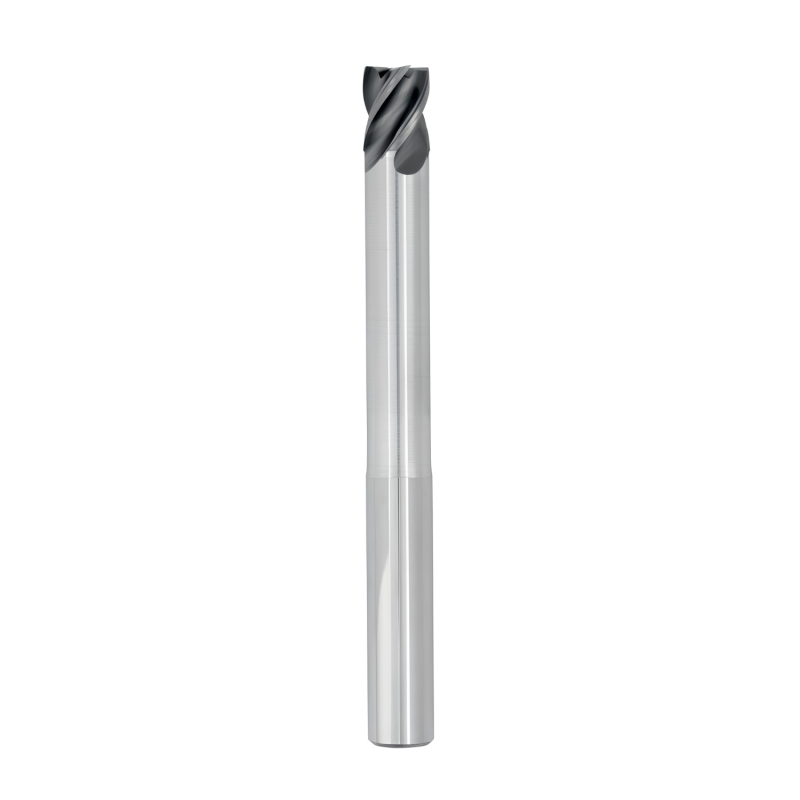 1/4" Diameter 4 Flute 3/8" Cut 4" Length 1/4" Round Shank Single End Square HP TiALN