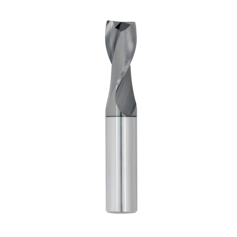 1/16" Diameter 2 Flute 3/16" Cut 1-1/2" Length 1/8" Round Shank Single End Square TiALN