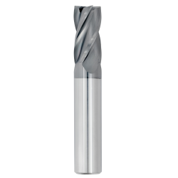 5/64" Diameter 4 Flute 1/4" Cut 1-1/2" Length 1/8" Round Shank Single End Square TiALN