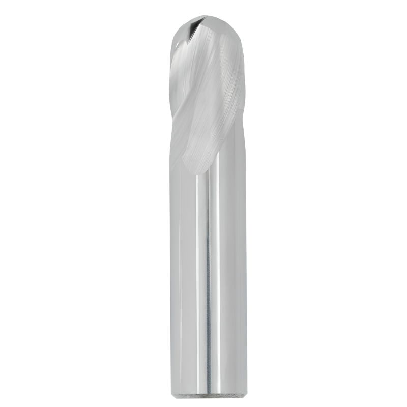 3/64" Diameter 2 Flute 3/32" Cut 1-1/2" Length 1/8" Round Shank Single End Ball Nose Uncoated