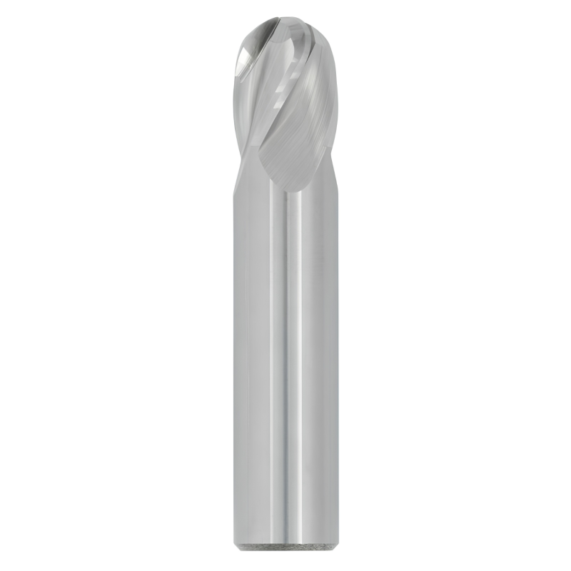 3/32" Diameter 4 Flute 3/16" Cut 1-1/2" Length 1/8" Round Shank Single End Ball Nose Uncoated