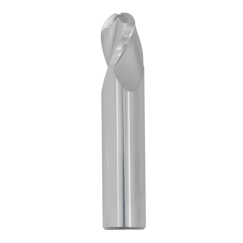 3/16" Diameter 3 Flute 3/8" Cut 2" Length 3/16" Round Shank Single End Ball Nose Uncoated