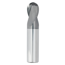 1/32" Diameter 2 Flute 1/16" Cut 1-1/2" Length 1/8" Round Shank Single End Ball Nose TiALN
