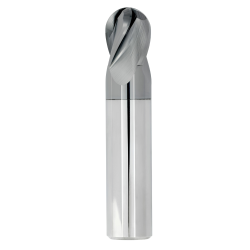 1/32" Diameter 4 Flute 1/16" Cut 1-1/2" Length 1/8" Round Shank Single End Ball Nose TiALN