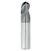 3/64" Diameter 3 Flute 3/32" Cut 1-1/2" Length 1/8" Round Shank Single End Ball Nose TiALN