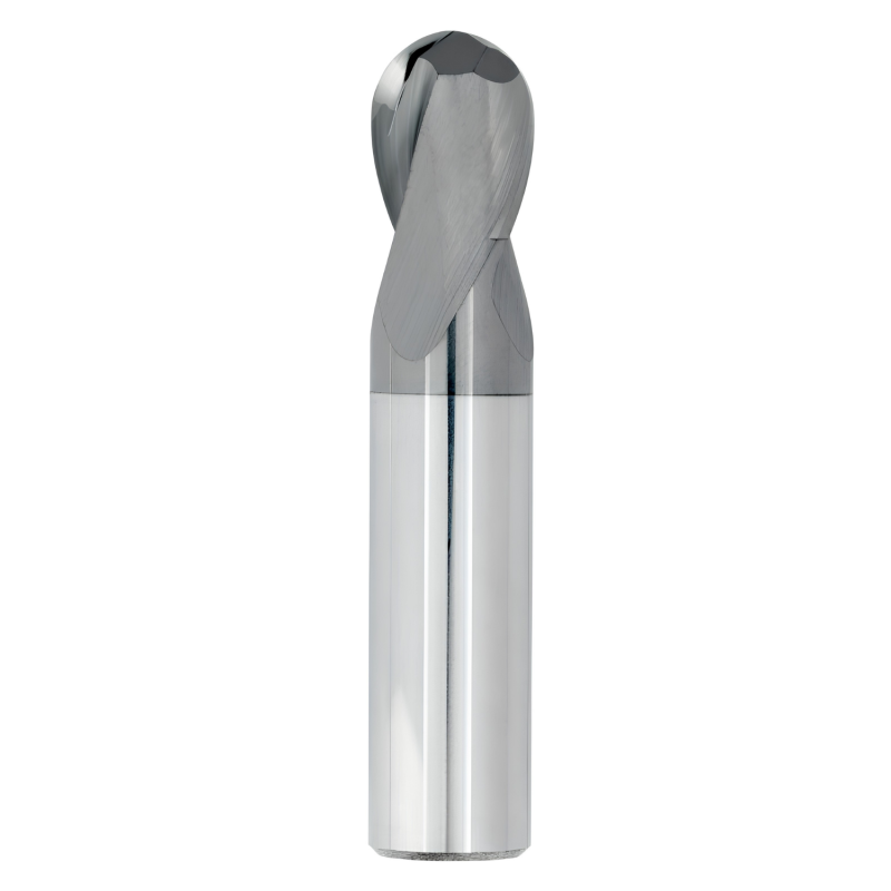 1/8" Diameter 2 Flute 1/4" Cut 1-1/2" Length 1/8" Round Shank Single End Ball Nose TiALN