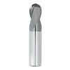 3/16" Diameter 2 Flute 3/8" Cut 2" Length 3/16" Round Shank Single End Ball Nose TiALN