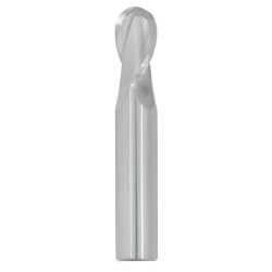 3/64" Diameter 2 Flute 1/8" Cut 1-1/2" Length 1/8" Round Shank Single End Ball Nose Uncoated
