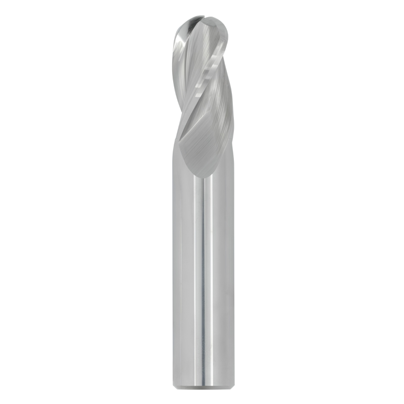 3/64" Diameter 3 Flute 1/8" Cut 1-1/2" Length 1/8" Round Shank Single End Ball Nose Uncoated