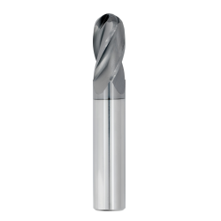 5/64" Diameter 4 Flute 1/4" Cut 1-1/2" Length 1/8" Round Shank Single End Ball Nose TiALN