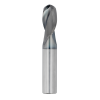 3/32" Diameter 2 Flute 3/8" Cut 1-1/2" Length 1/8" Round Shank Single End Ball Nose TiALN