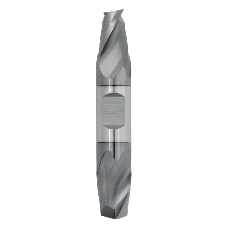 7/32" Diameter 2 Flute 3/8" Cut 2-1/2" Length 1/4" Round Shank Double End Square TiALN