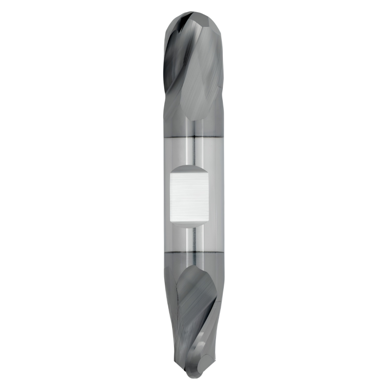 1/32" Diameter 2 Flute 1/16" Cut 1-1/2" Length 1/8" Round Shank Double End Ball Nose TiALN