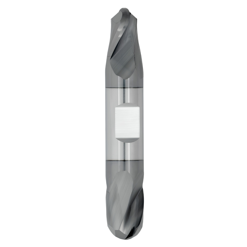 5/32" Diameter 2 Flute 5/16" Cut 2" Length 3/16" Round Shank Double End Ball Nose TiALN