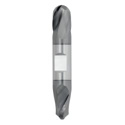 7/32" Diameter 2 Flute 3/8" Cut 2-1/2" Length 1/4" Round Shank Double End Ball Nose TiALN