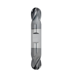 7/32" Diameter 4 Flute 3/8" Cut 2-1/2" Length 1/4" Round Shank Double End Ball Nose TiALN