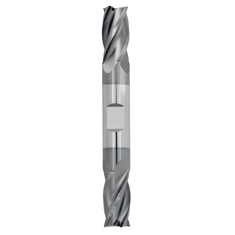 5/32" Diameter 4 Flute 7/16" Cut 3-1/8" Length 3/16" Round Shank Double End Square TiALN