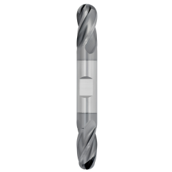5/32" Diameter 4 Flute 7/16" Cut 3-1/8" Length 3/16" Round Shank Double End Ball Nose TiALN