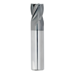 1/4" Diameter 5 Flute 3/8" Cut 2" Length 1/4" Round Shank Single End Square Chipbreaker HTAS ALL4