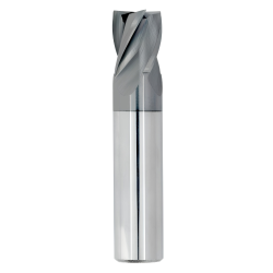1/4" Diameter 5 Flute 3/8" Cut 2" Length 1/4" Round Shank Single End 0.030 Corner Radius Chipbreaker HTAS ALL4