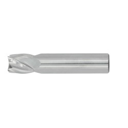 1" Diameter 4 Flute 1" Cut 3" Length 1" Round Shank Single End Square Uncoated