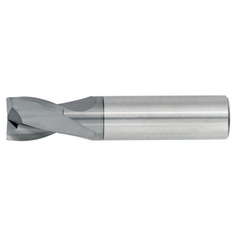 1" Diameter 2 Flute 1" Cut 3" Length 1" Round Shank Single End Square TiALN