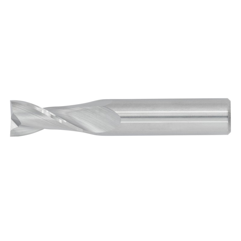 1" Diameter 2 Flute 1-1/2" Cut 4" Length 1" Round Shank Single End Square Uncoated