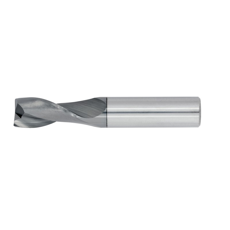 1" Diameter 2 Flute 1-1/2" Cut 4" Length 1" Round Shank Single End Square TiALN